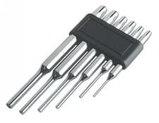 Image of LASER 3232 6-Piece Parallel Pin Punch Set Chrome Vanadium Steel For Metalworking