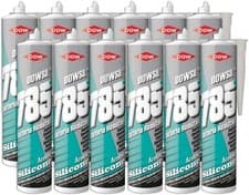 Image of Box of 12 DOWSIL 785+ Bacteria Resistant Clear 310ml Sanitary Silicone Sealant