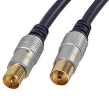 Image of PREMIUM 1m 2m 3m 5m 10m Coax PAL TV Aerial MALE to FEMALE Cable Coaxial RF Lead