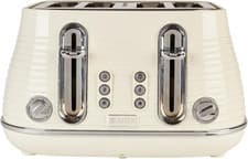 Image of Haden Devon Cream 4 Slice Toaster - 6 Browning Settings, 4 Slice Toaster with Wi