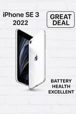 Image of Apple iPhone SE 2022 3rd Gen 5G 128GB White –Unlocked, 100% BH Pristine 👌🏼