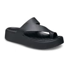 Image of New CROCS Womens GETAWAY PLATFORM TOE LOOP 210834-001 BLACK W 5-9 TAKSE