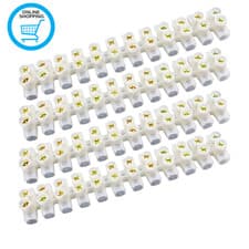 Image of 4 Pack 30A 12 Way Terminal Block Strips, 400V Electrical Wire Connectors, Compac
