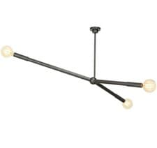 Image of Stilnovo Three Arm Brass Sputnik Lotus Ceiling Chandelier Pendant Light Fixture