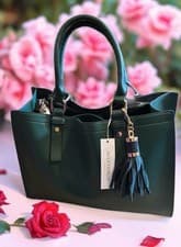 Image of Accessorize Green Tassel Handheld Bag Brand New With Tags