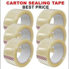Image of CLEAR STRONG PARCEL PACKING TAPE CARTON SEALING 48MM X 66M SELLOTAPE PACKAGING
