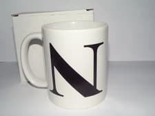 Image of  SINGLE INITIAL LETTER COFFEE MUGS 