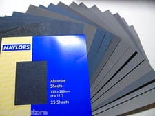 Image of Wet and Dry Abrasive waterproof sanding paper Mixed Grit Grades 60 upto 2500