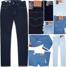 Image of Levis 514 Mens Slim Straight Fit Comfort Stretch Denim Jeans Zip Fly New