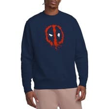 Image of Marvel Deadpool Paint Logo Unisex Sweatshirt S-2XL, Navy