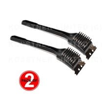 Image of 2 Pack BBQ Grill Brush with Stainless Steel Scraper – Heavy Duty Wire Cleaning