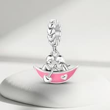 Image of Fall In Love Forever Charm Bracelet Craft Genuine 925 Sterling Silver