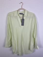Image of Mint Velvet Top Womens Size XS UK Green Relaxed Blouse Longline Light BNWT