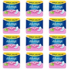 Image of Always Sensitive Normal Pads With out Wings - Unscented - Size 1 - 192 Pads
