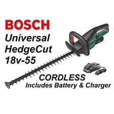 Image of Bosch UniversalHedgeCut 18v-55 HedgeTrimmer Cordless 55cm + Battery & Charger