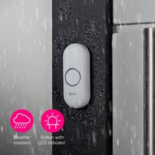 Image of Byron Wireless Portable Doorbell Set - 150 M Range - 16 Melodies - DBY-22311