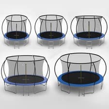 Image of GALACTICA Trampoline 6FT 8FT 10FT 12FT 14FT Kids Enclosure W/ Safety Net Ladder
