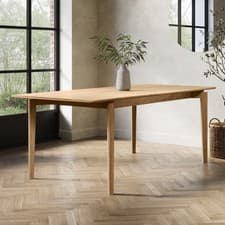 Image of Large Oak Extendable Dining Table - Seats 4 - 6 - Leena LAA001