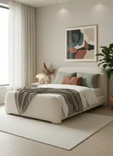 Image of Plush Velvet Ottoman Bed Frame Gas Lift Storage Double King Super King &Mattress