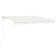 Image of Manual Retractable Awning Shelter Outdoor Awning Folding Arm with LED vidaXL