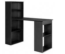 Image of COSTWAY 48” Computer Desk w/ Bookshelf Reversible Office Desk 4 Tier Bookcase PC