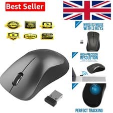 Image of Lag-Free Wireless Optical Mouse - Lightweight and Portable with Silent Clicking