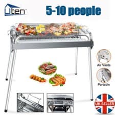 Image of Uten Large Barbecue Charcoal Grill Portable BBQ Outdoor Picnic Garden Camp Cook