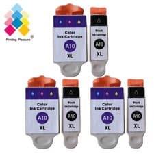 Image of 6 x Advent 10 Compatibe Ink Cartridge for Printer ABK10 ACLR10 A10 AW10 AWP10