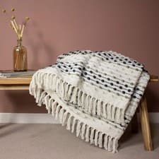 Image of Furn Dhadit Stripe Throw - Grey