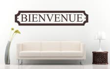 Image of Bienvenue, Vinyl Wall Art Sticker Decal Mural, Window, Mirror, Welcome