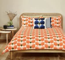 Image of Orla Kiely Butterfly Sing Ormi Single Duvet Set Orange Floral