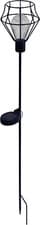 Image of Solar Metal Wire Stake LED Light Pentagon Garden Lighting Energy Efficient Brass
