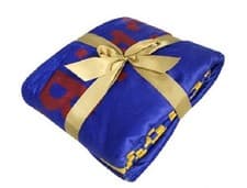 Image of FC Barcelona Sherpa Flannel Fleece Warm Blanket Heavy Winter Throw For Bed Sof