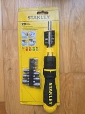 Image of Stanley STHT0-62574 Ratchet Multi Bit Set Screwdriver With 20 Bits