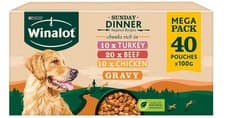 Image of Purina Winalot Meaty Chunks Chicken/Beef/Lamb Mixed in Gravy Wet Dog Food (40...