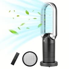 Image of BLADELESS COOLING TOWER FAN & HEPA AIR PURIFIER OCEAN LOONG WITH REMOTE - AC68P