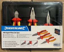 Image of Silverline VDE Expert Pliers Set 3pce Yellow Red BRAND NEW/SEALED