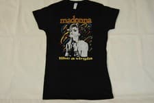 Image of MADONNA LIKE A VIRGIN LADIES SKINNY T SHIRT NEW OFFICIAL MATERIAL GIRL ANGEL 