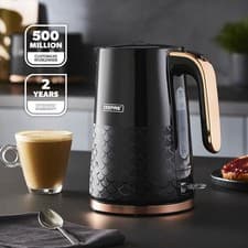 Image of GEEPAS 1.7L Electric Kettle 3000W Rapid Boil Cordless Jug Kettle Black Aurora