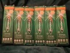 Image of 6 x Berocca Energy | Natural Orange Flavour Sugar-Free Effervescent Tablets 60s