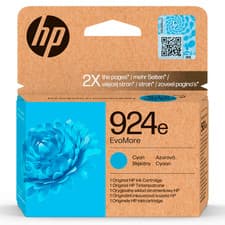 Image of HP 924E EvoMore Cyan Original Ink Cartridge - 4K0U7NE