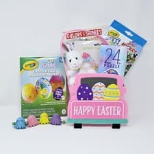 Image of Easter Basket Bundle Plush Bunny My Little Pony Puzzle Egg Decorating Crayola