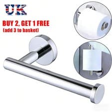 Image of Toilet Roll Holder Dispenser Wall Mounted Stainless Steel Modern Style UK🔥