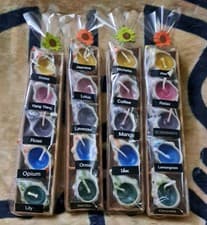 Image of Mini Candles Gift Set 5 ceramic in wooden tray Heart Elephant Turtle Fair Trade