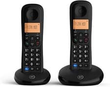 Image of Telephone Cordless Home BT Twin Handset House Home Call Blocking Waiting Handset