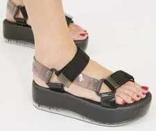 Image of Melissa x Rider Papete Platform Sandal, Smoke Black UK6 EU39 RRP£96