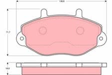 Image of Brake Pad Set, disc brake TRW GDB1080