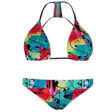 Image of Puma Printed Womens Multicolour Triangle Bikini