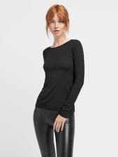 Image of Wolford Aurora Pure Pullover (52765) Black White or Hunter