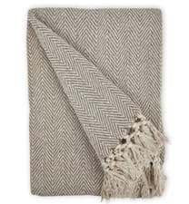 Image of New Herringbone Throw Natural 50" x 60" by Emma Barclay Furnishings Modern Home